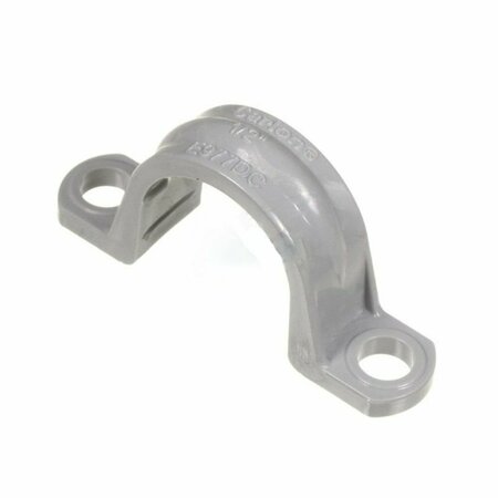 AMERICAN IMAGINATIONS 1.5 in. 2 Hole Conduit Strap Clamp Curved Grey AI-36605